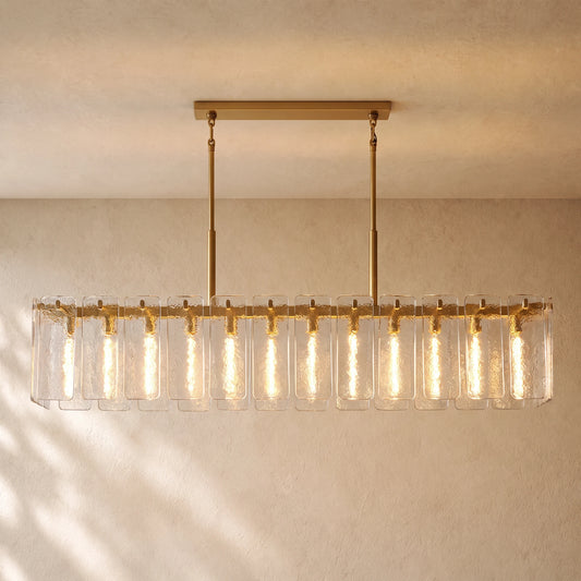 Calametta Glass Rectangular Chandelier