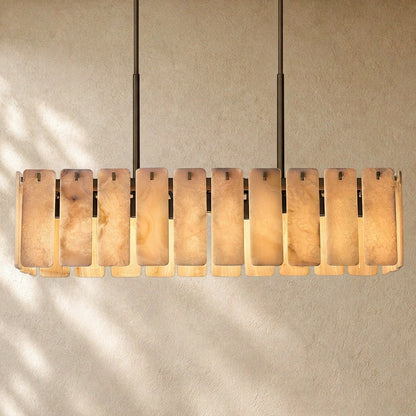 Calametta Onyx Rectangular Chandelier, Chandelier for Dining Room