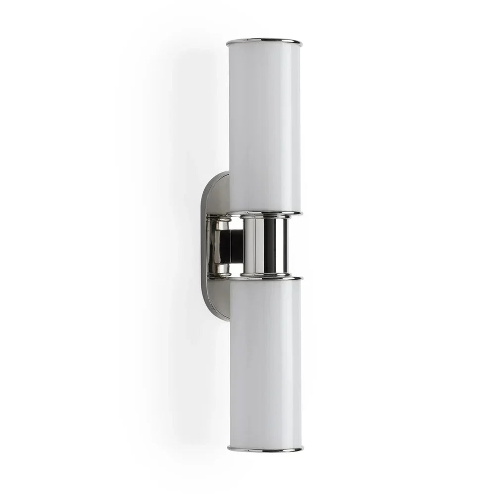 Harlin Modern Milk Glass 2-Light Wall Sconce