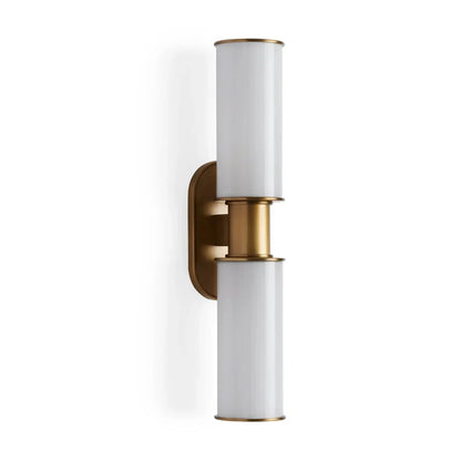 Harlin Modern Milk Glass 2-Light Wall Sconce