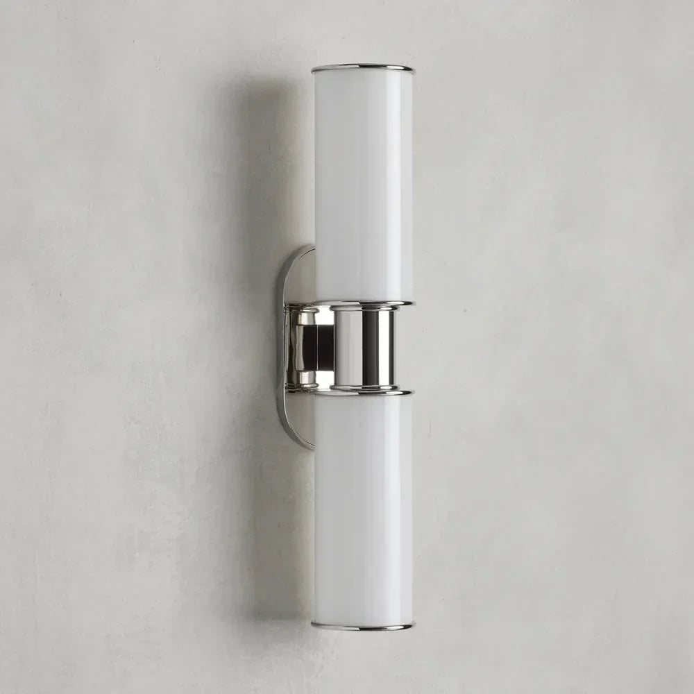 Harlin Modern Milk Glass 2-Light Wall Sconce
