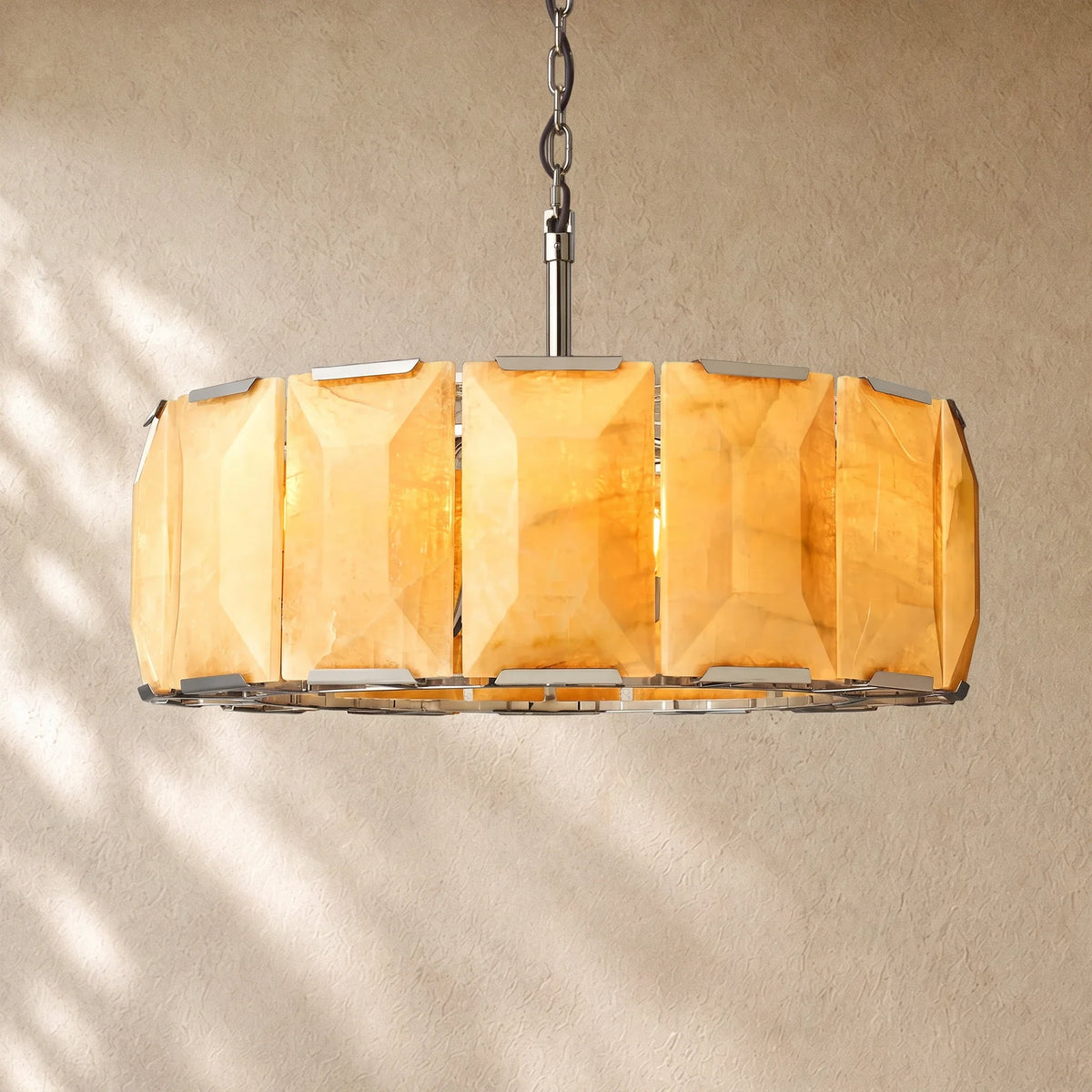 Hartley Calcite Round Alabaster Chandelier