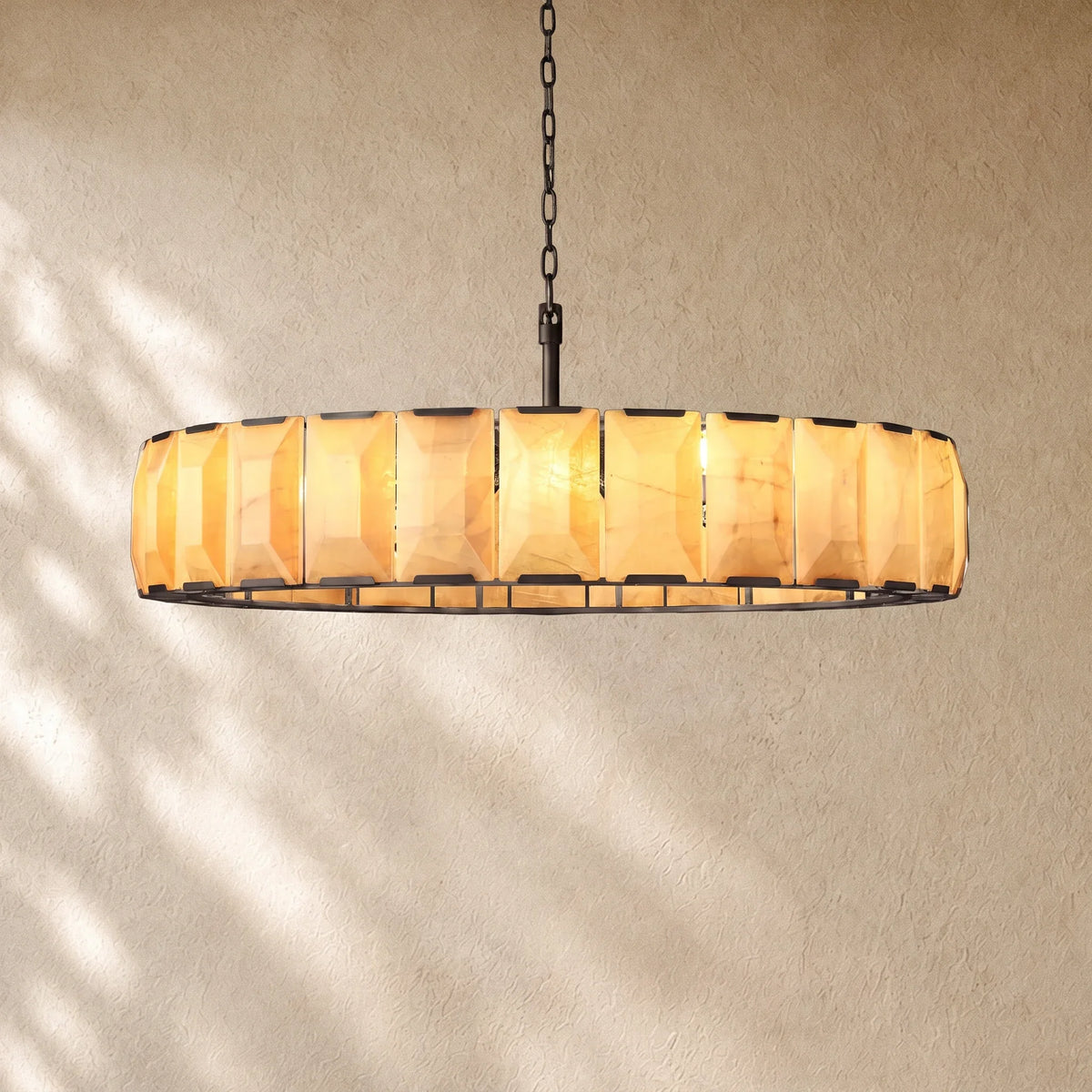 Hartley Calcite Round Alabaster Chandelier
