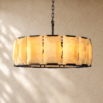 Hartley Calcite Round Alabaster Chandelier