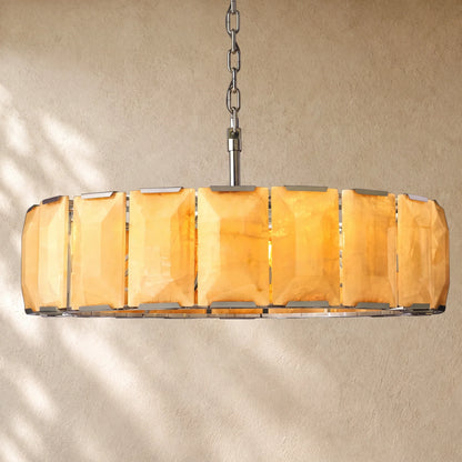 Hartley Calcite Round Alabaster Chandelier