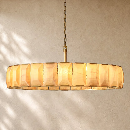 Hartley Calcite Round Alabaster Chandelier