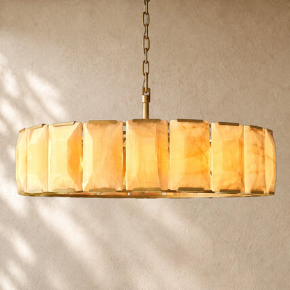 Hartley Calcite Round Alabaster Chandelier