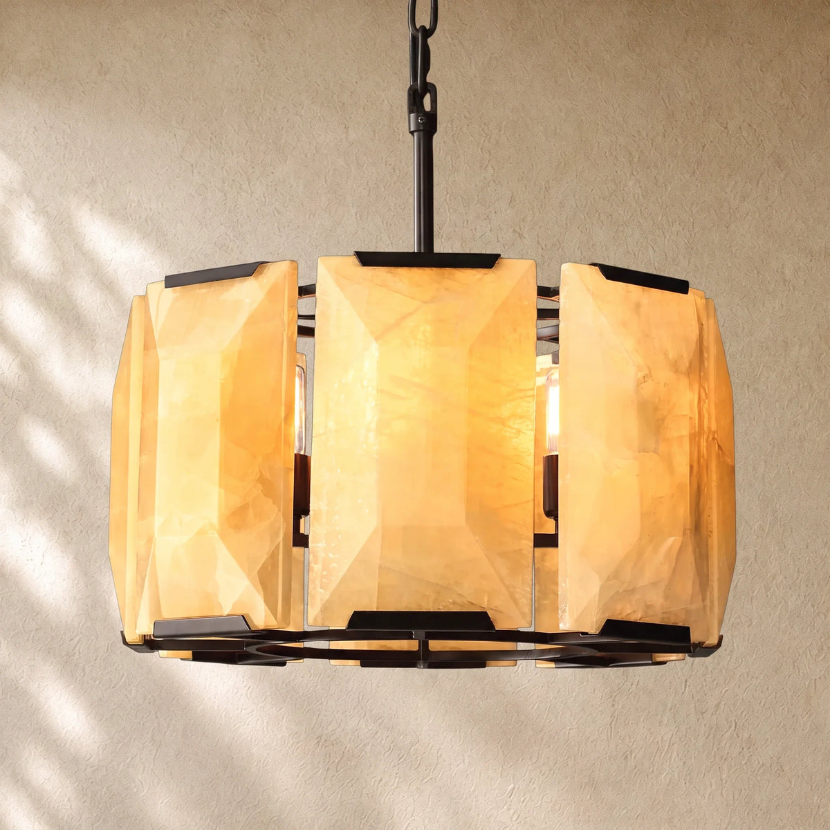 Hartley Calcite Round Alabaster Chandelier