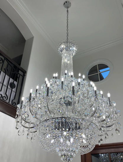 Morylighting Grand Palais Multi-Tier K9 Crystal Chandelier - Background Shot