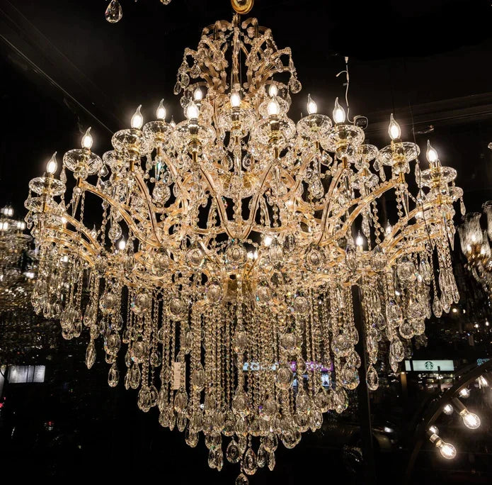 Morylighting Grand Lumina 44-Light Crystal Chandelier - Background Shot