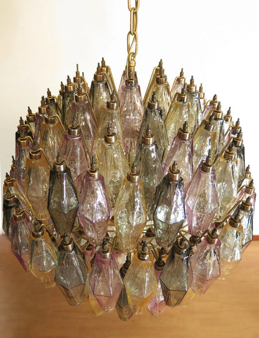 Murano Chandelier – Poliedri – 140 glass – Multi