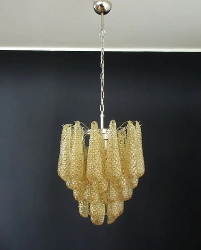 Murano Chandelier – Drop – 41 glasses – Amber