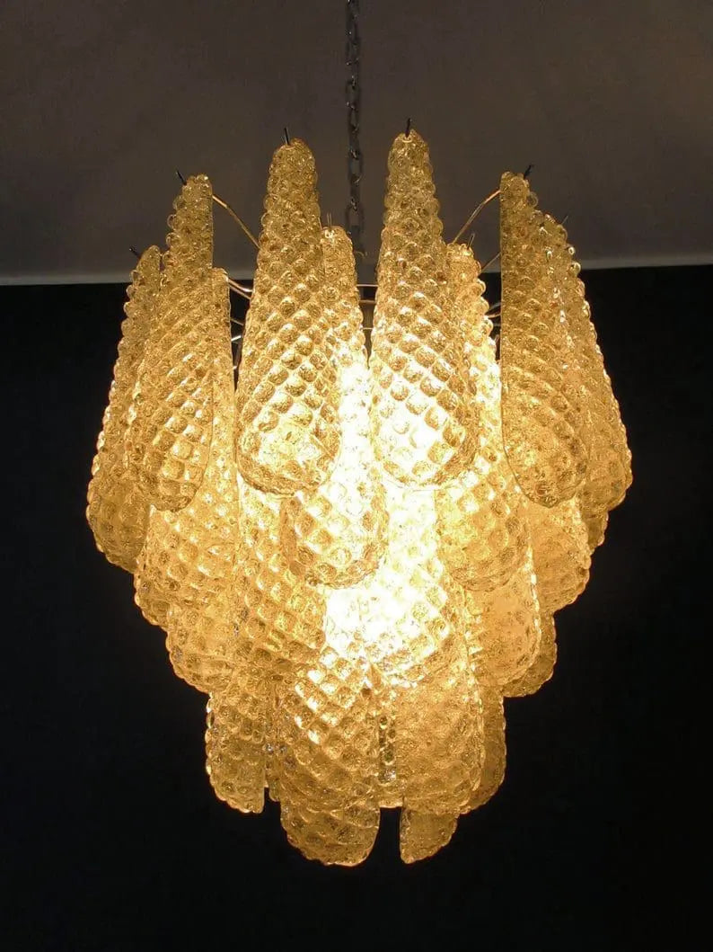 Murano Chandelier – Drop – 41 glasses – Amber