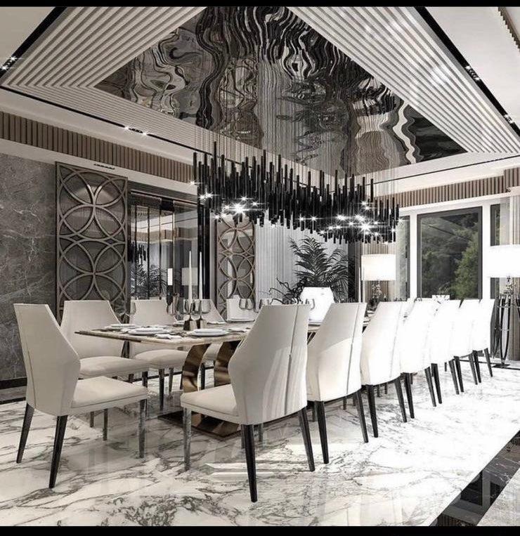 Bellini Rectangular Tubular Pendant Light Chandelier - morylighting