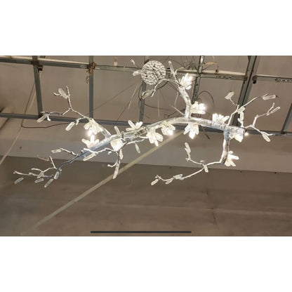 Selenite Crystal Blossom Branching Tree Chandelier