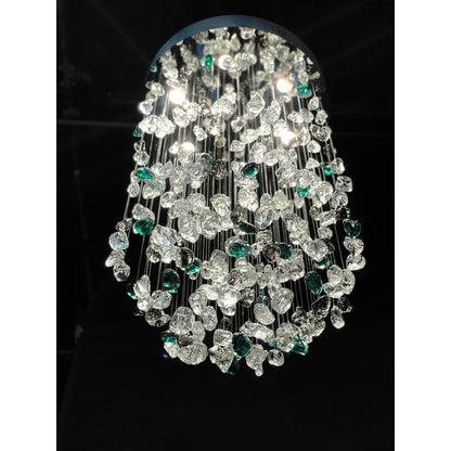 Morylighting Azure Cascade Glass Chandelier - Background Shot