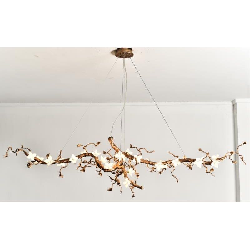 Selenite Crystal Blossom Branching Tree Chandelier