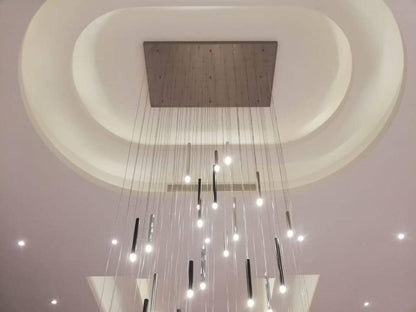 Bellini Round Metal Tubular Pendant Light Chandelier