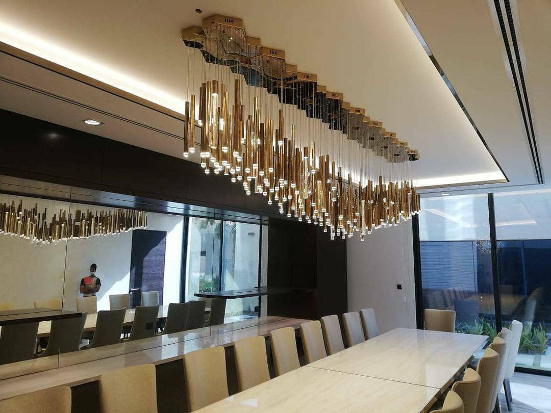 Bellini Rectangular Tubular Pendant Light Chandelier - morylighting