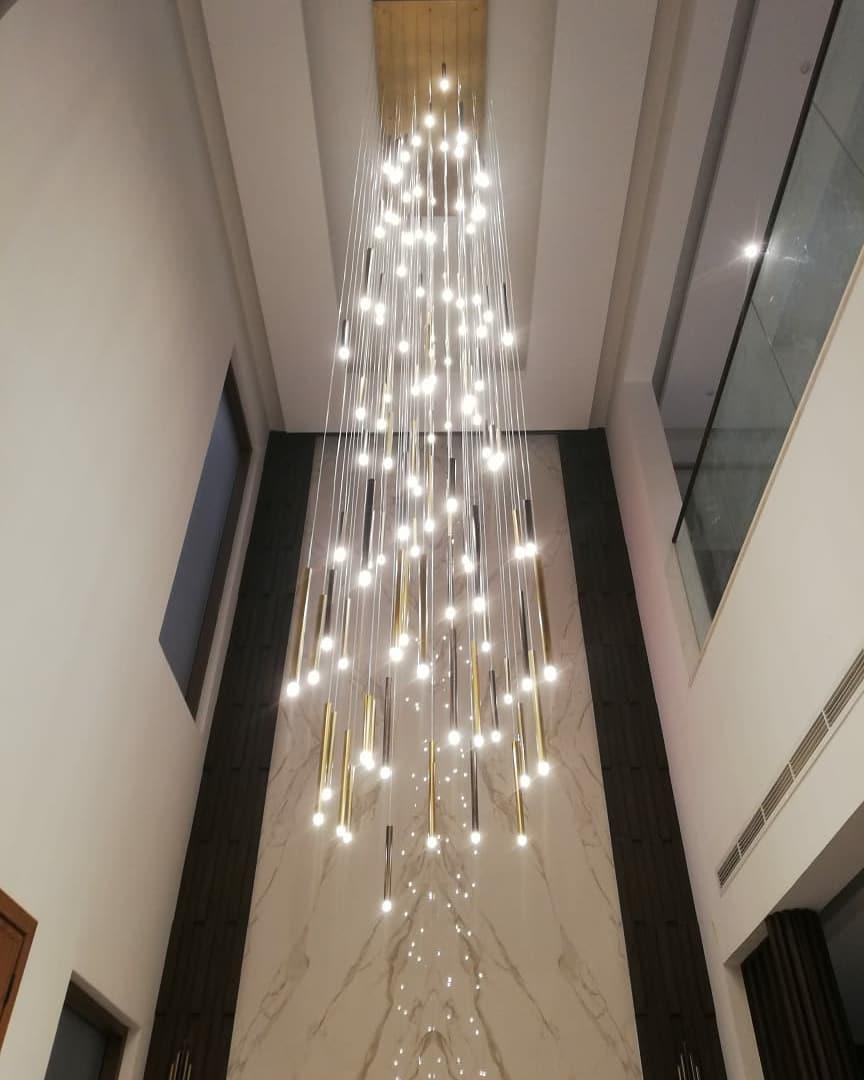 Bellini Rectangular Tubular Pendant Light Chandelier - morylighting