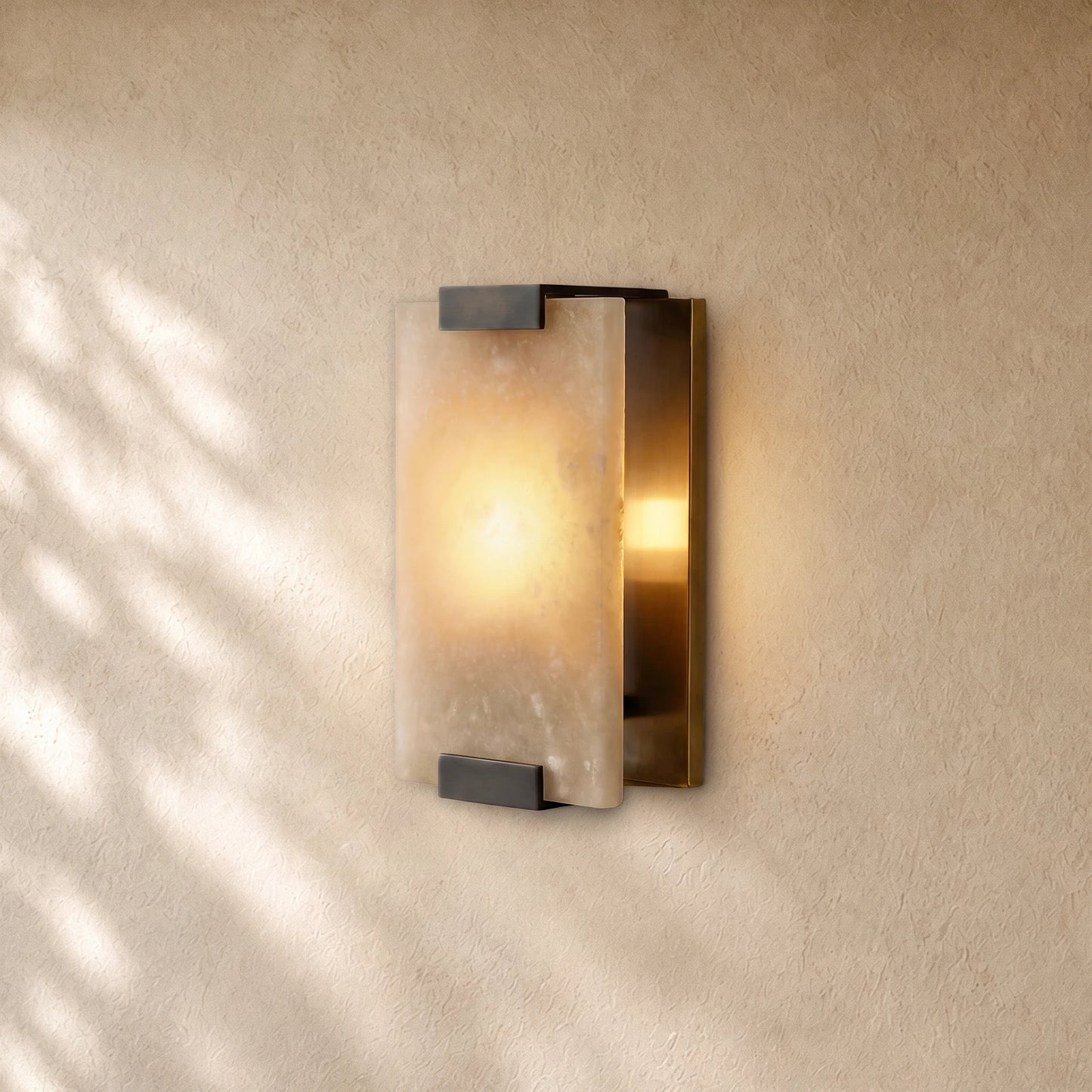 Brielle Alabaster Carved Wall Sconce