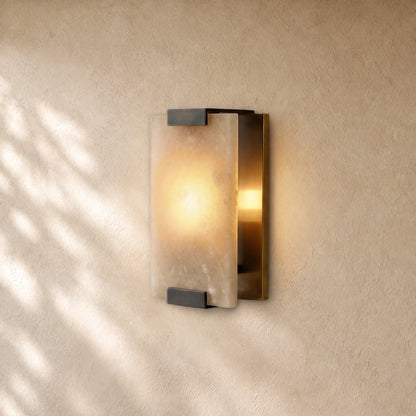 Brielle Alabaster Carved Wall Sconce
