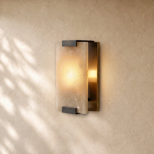 Brielle Alabaster Carved Wall Sconce