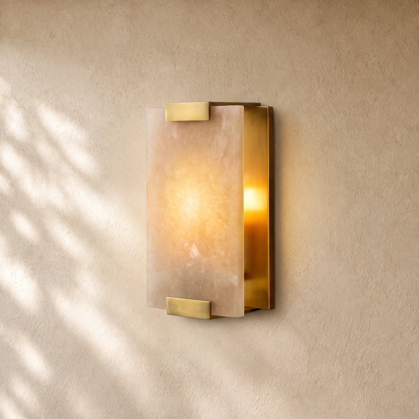 Brielle Alabaster Carved Wall Sconce