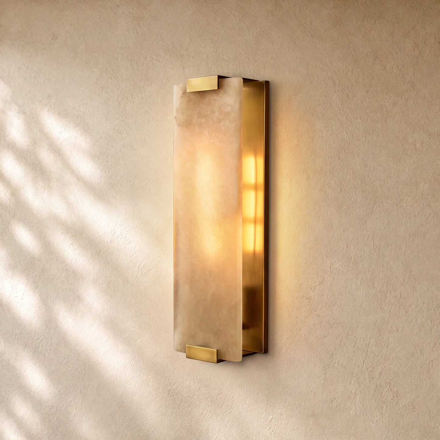 Brielle Alabaster Carved Wall Sconce