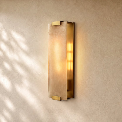 Brielle Alabaster Carved Wall Sconce