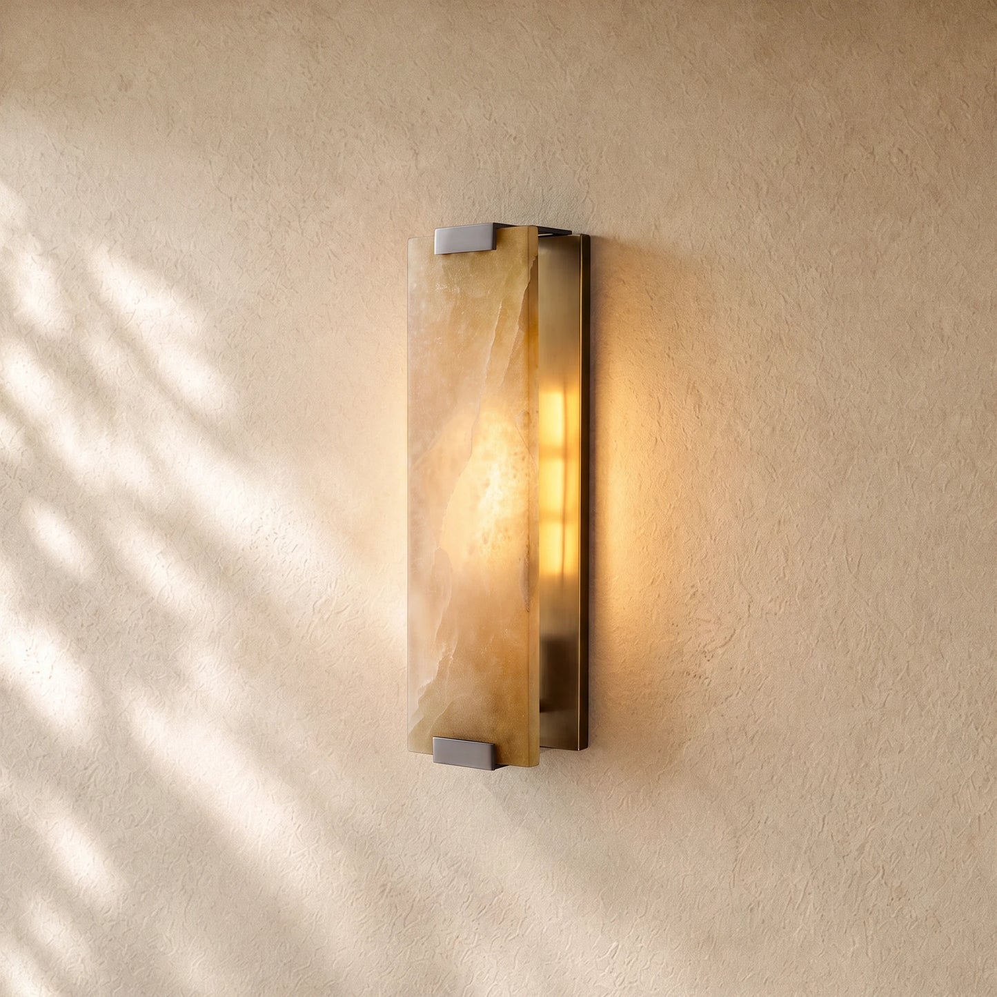 Brielle Alabaster Carved Wall Sconce