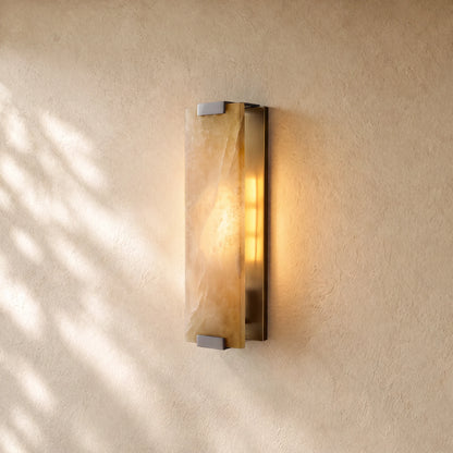 Brielle Alabaster Carved Wall Sconce