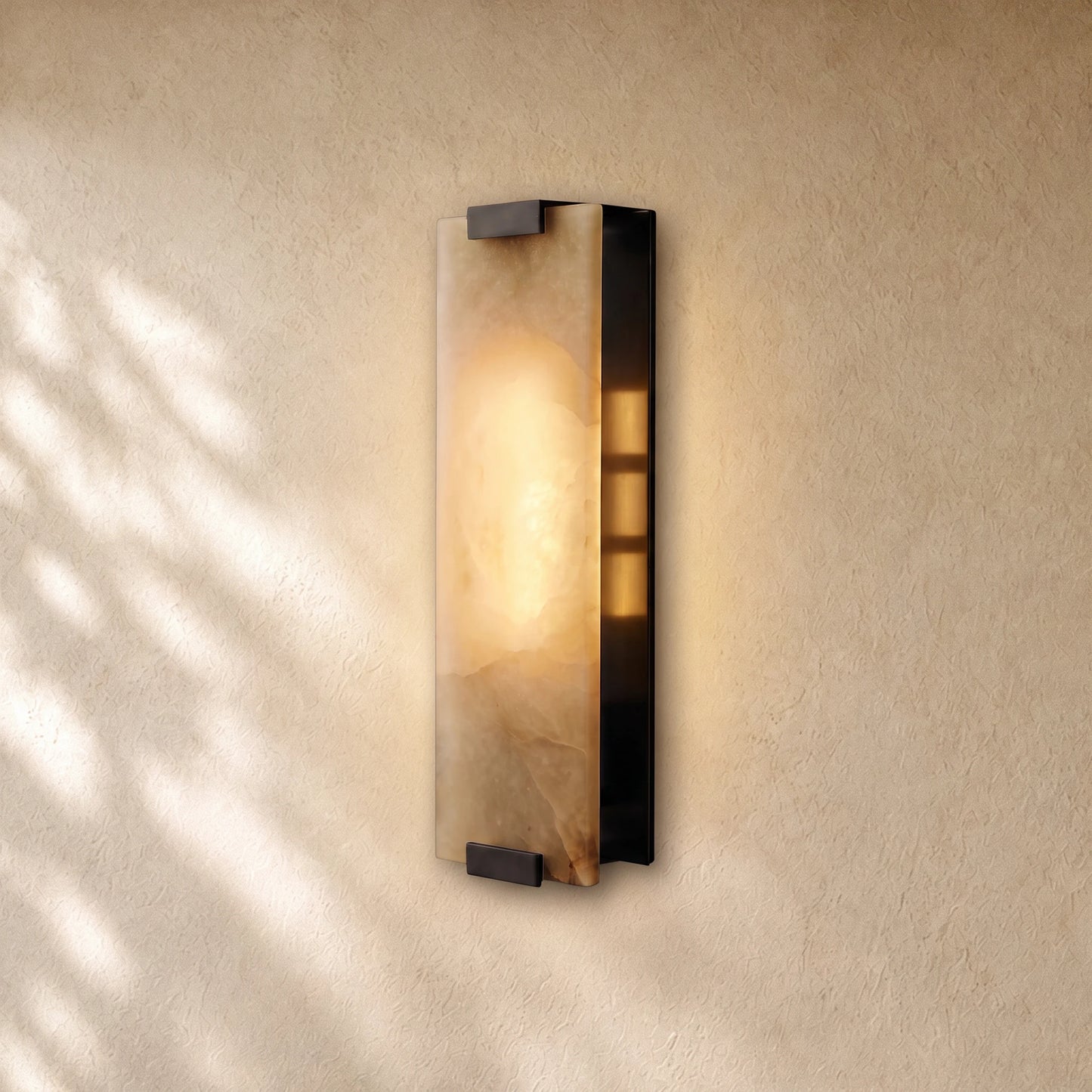Brielle Alabaster Carved Wall Sconce