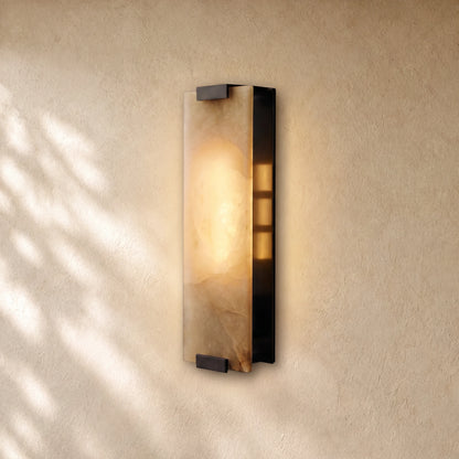 Brielle Alabaster Carved Wall Sconce