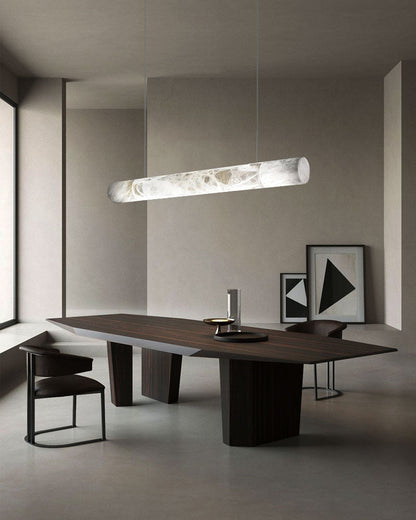 Minimalist Long Cord Ceiling Pendant Alabaster Lighting