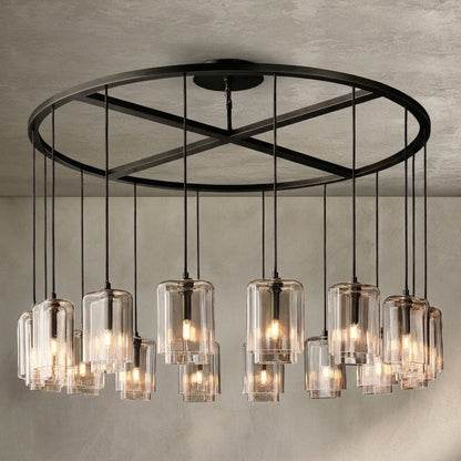 Lcaver Clear Glass Round Chandelier