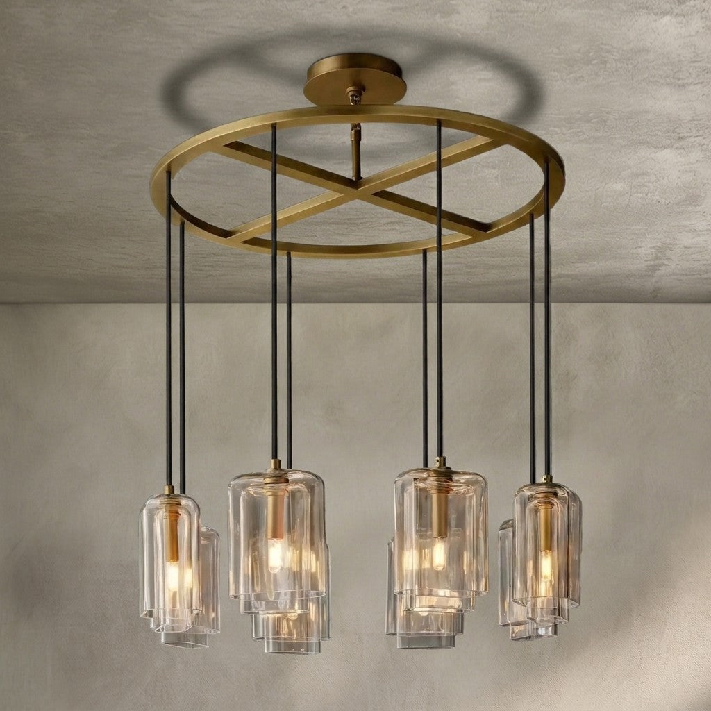 Lcaver Clear Glass Round Chandelier