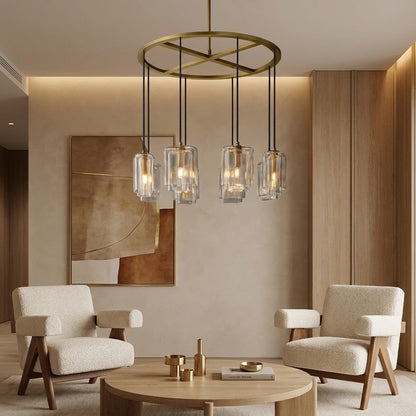 Lcaver Clear Glass Round Chandelier