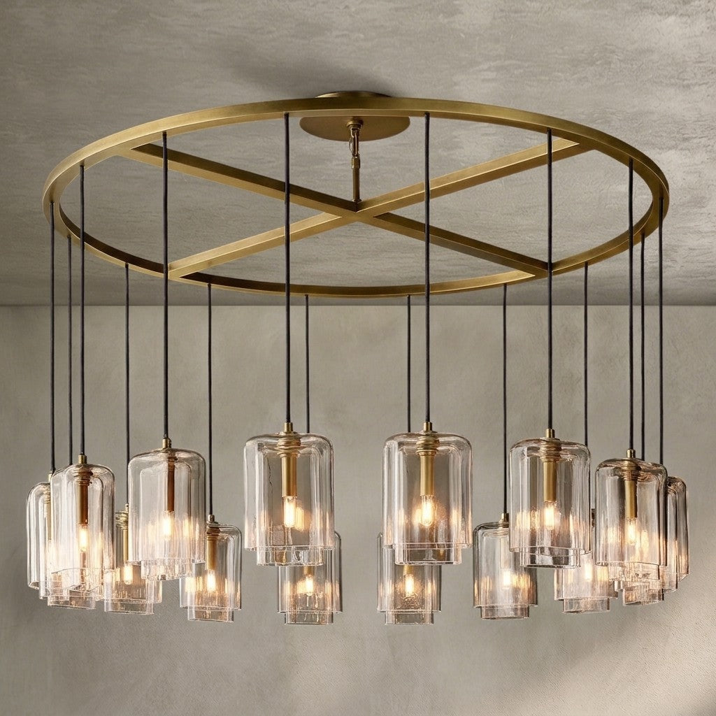 Lcaver Clear Glass Round Chandelier