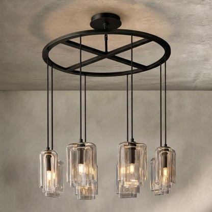 Lcaver Clear Glass Round Chandelier