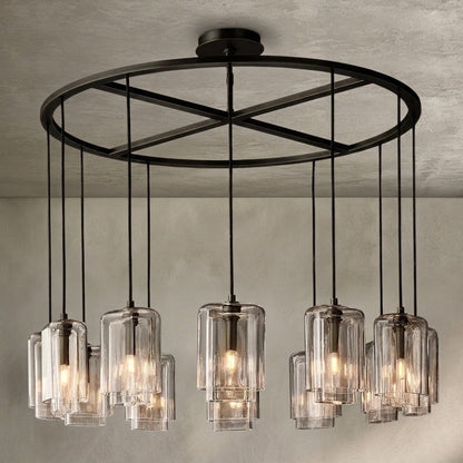 Lcaver Clear Glass Round Chandelier