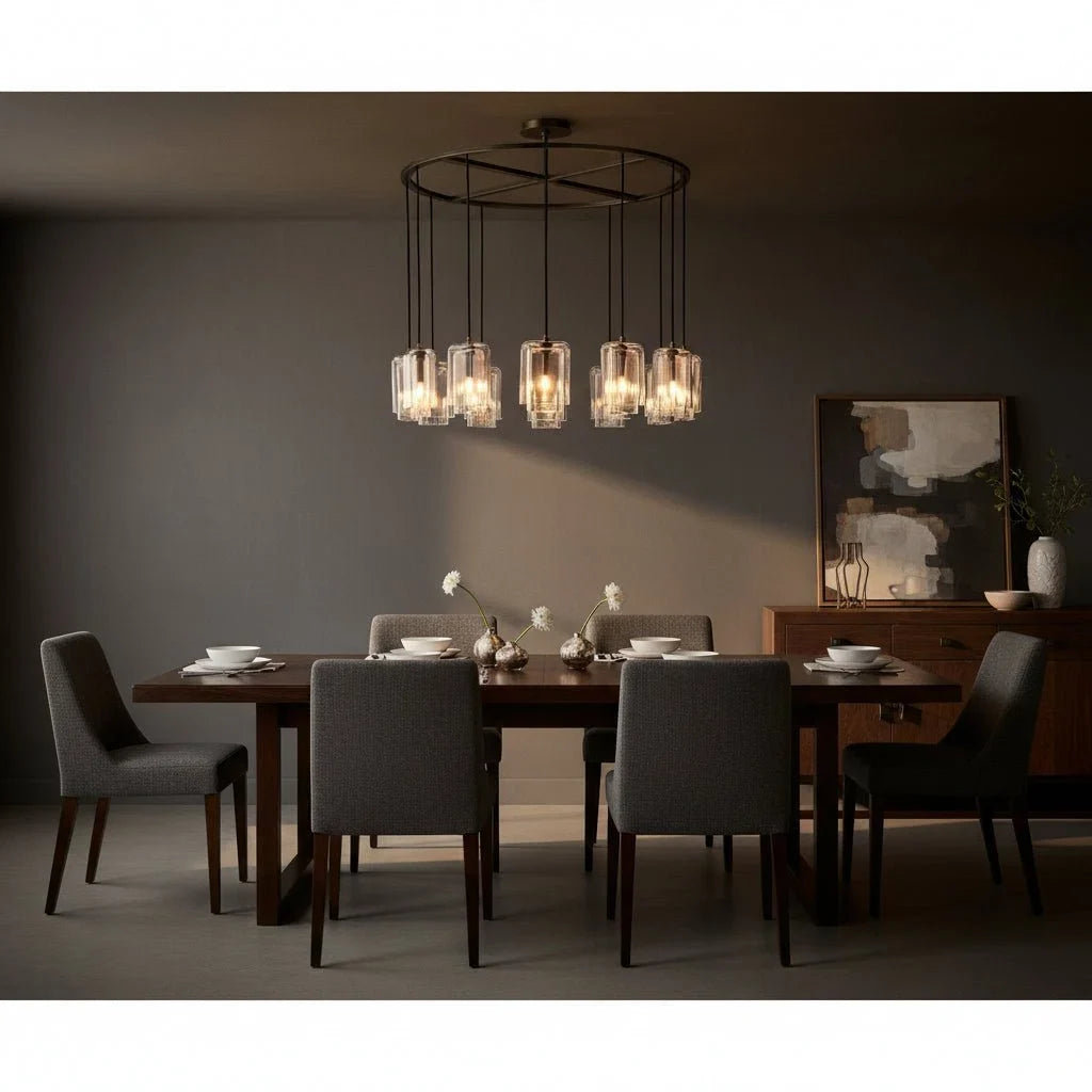 Lcaver Clear Glass Round Chandelier
