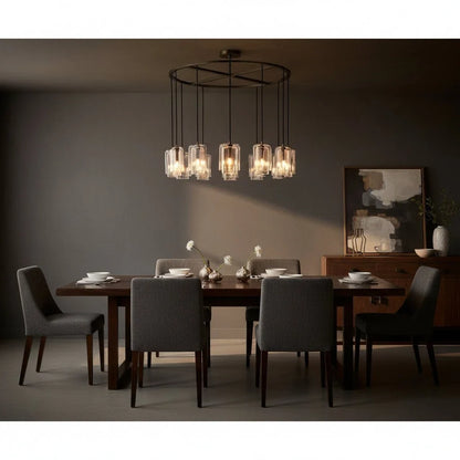 Lcaver Clear Glass Round Chandelier