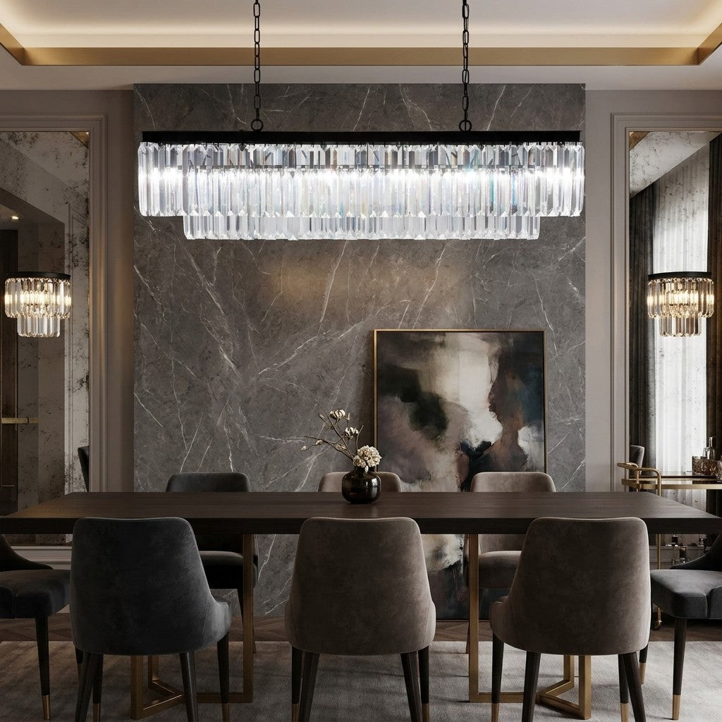 Leyland Tiered Rectangular Chandelier