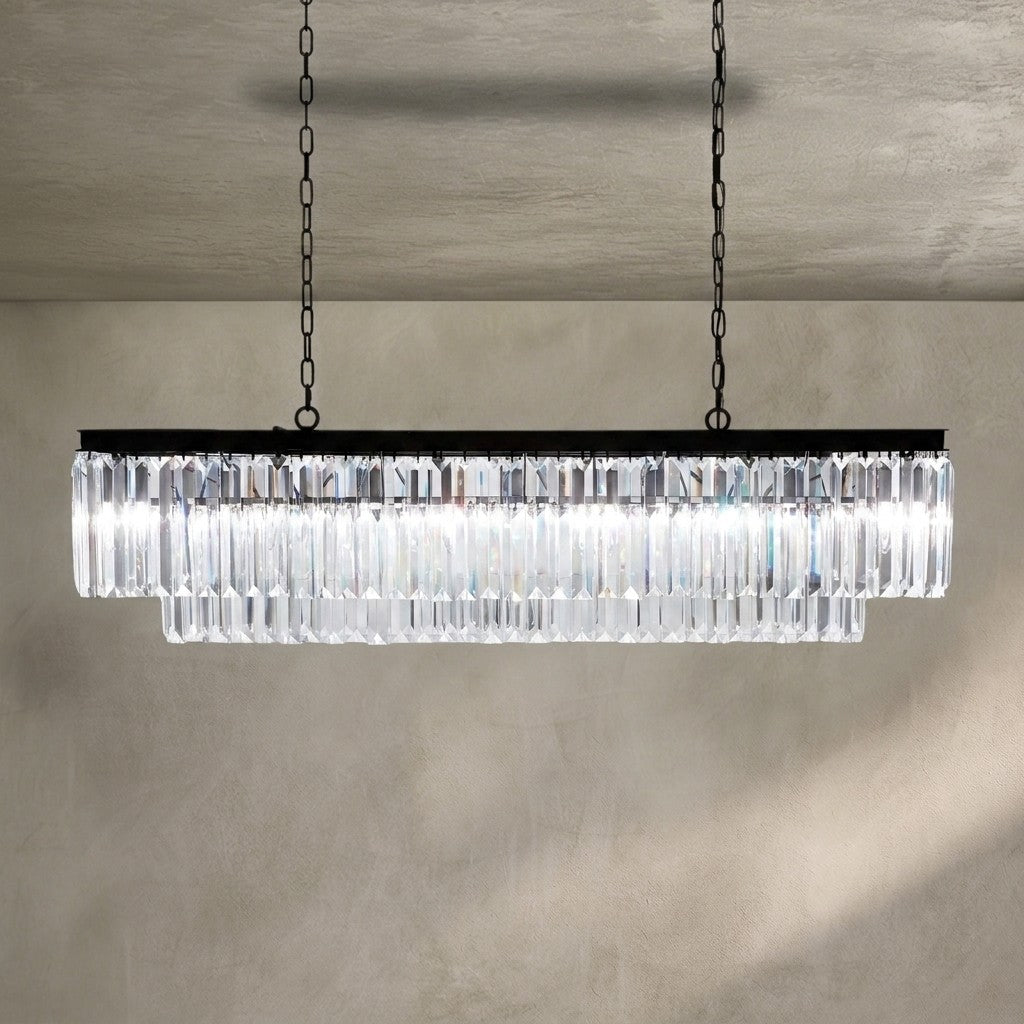 Leyland Tiered Rectangular Chandelier