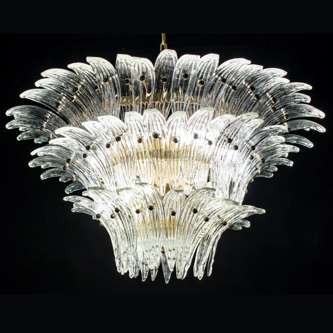 Flower Blossom Art Glass Chandelier for Living Room/Bedroom