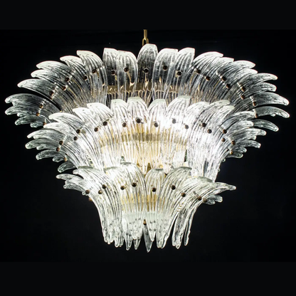 Flower Blossom Art Glass Chandelier for Living Room/Bedroom