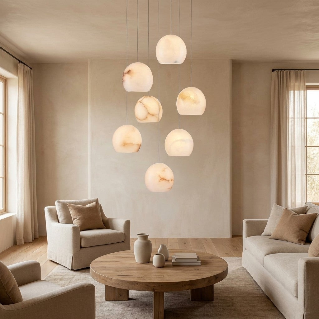 Maeva Round Chandelier 3/7/15/36 Light