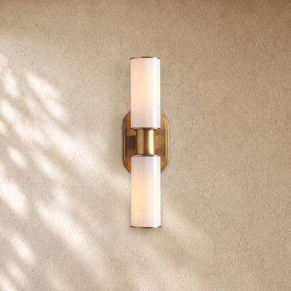 Harlins Modern Milk Glass 2-Light Wall Sconce
