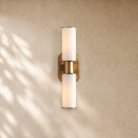 Harlins Modern Milk Glass 2-Light Wall Sconce